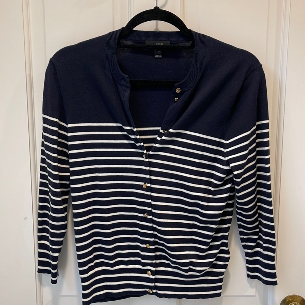 J. Crew cardigan with brass buttons - Picture 1 of 4